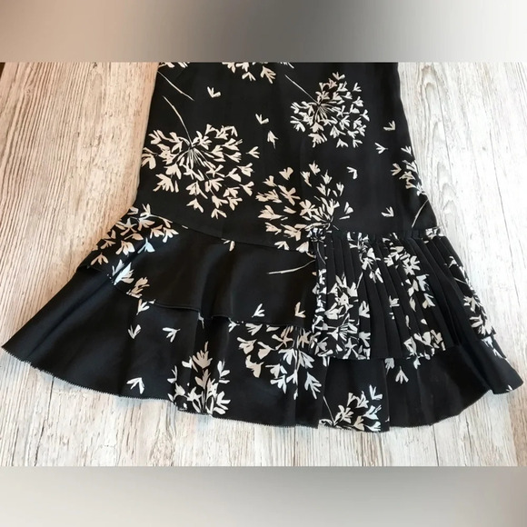 Banana Republic Floral Racerback Sleeveless Pleated Hem Drop Waist Dress Sz 2 - Picture 6 of 12